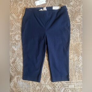 Chico's Deep Blue Slimming Capris